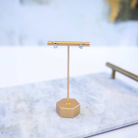 Crystal Stud Earrings - Picture 2 of 2